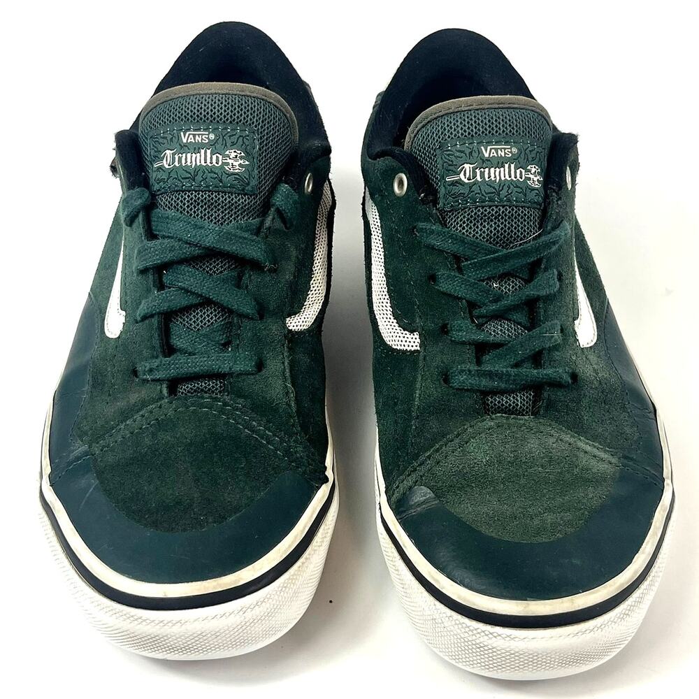 Vans Youth Sz5 Sneakers TNT Trujillo Suede Spruce Green Flats Skateboard Shoes